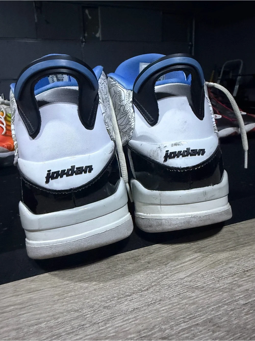 Jordan Dub Zero ‘Legend Blue’ Laser White Black Blue 11.5